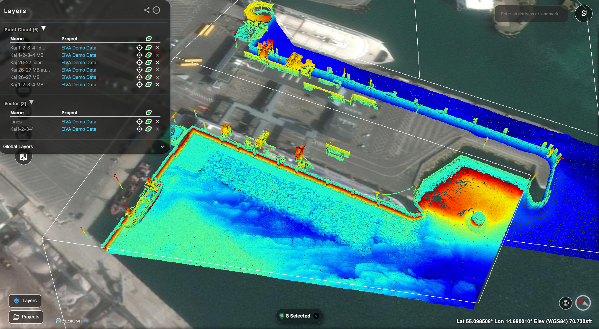EIVA Lidar data, Ronne, Denmark
